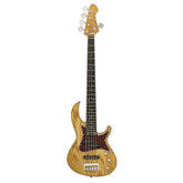 Aria 313MK2 Detroit Series 5-String Electric Bass Guitar in Open-Pore Natural Finish